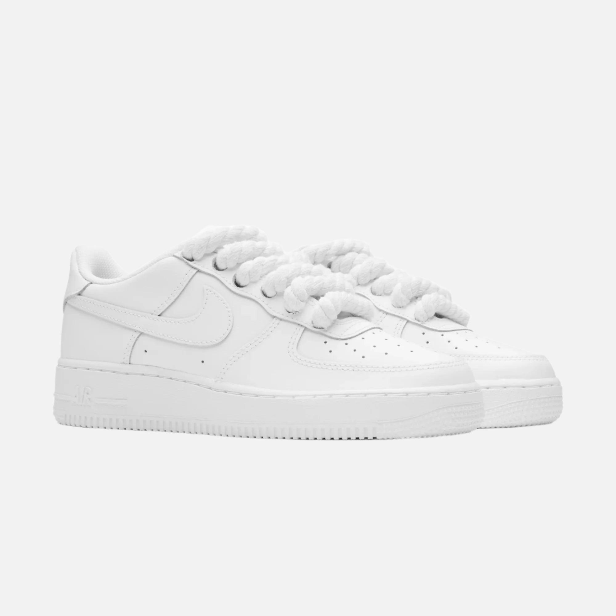 Nike AirForce 1 White Ropes