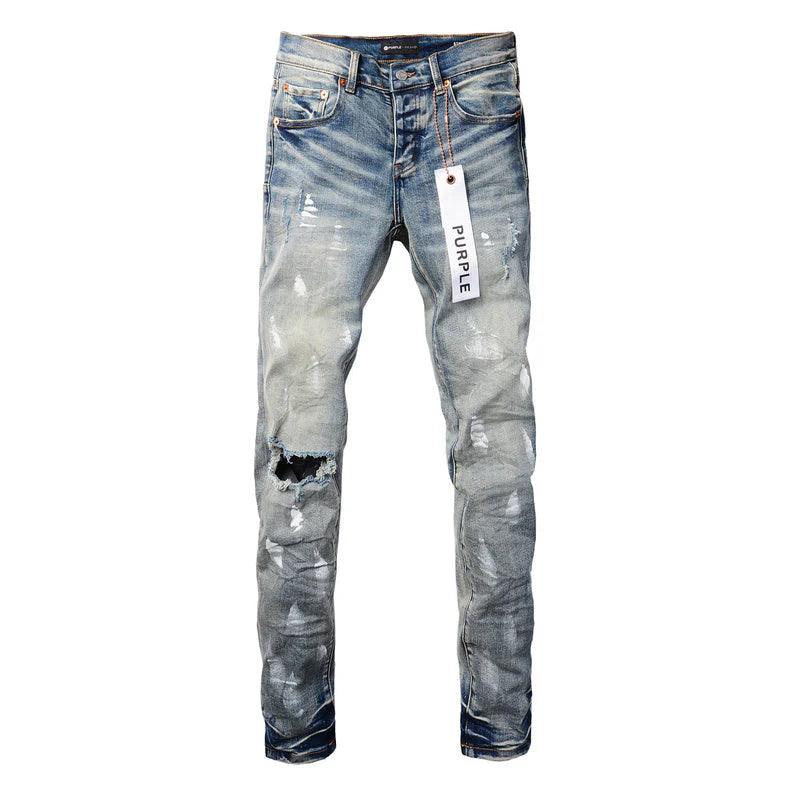 Purple-Brand jeans white - LuxuryLineBG