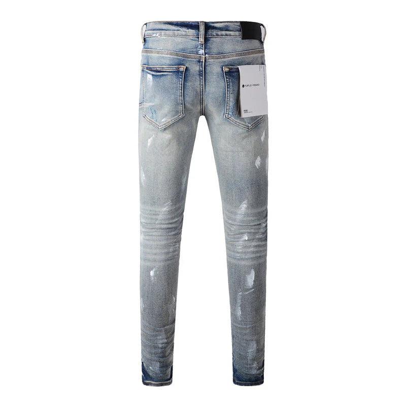 Purple-Brand jeans white - LuxuryLineBG