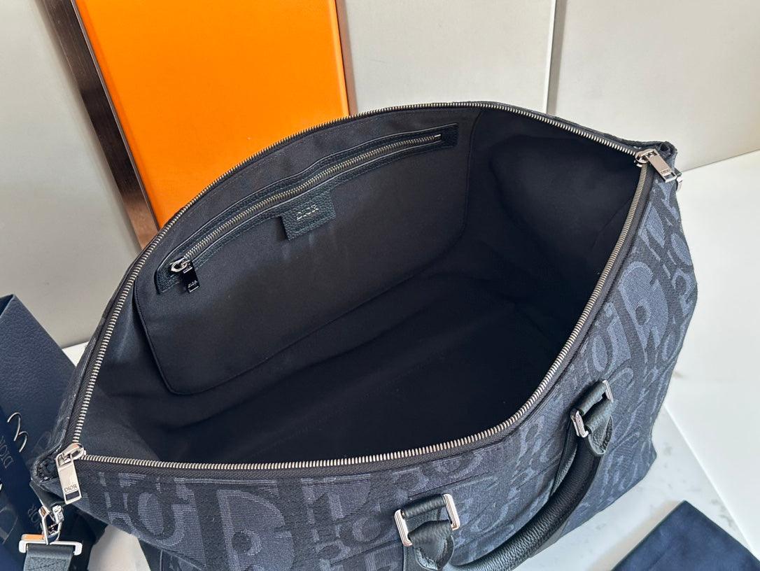 Dior Oblique Toile Travel Bag Navy and Navy