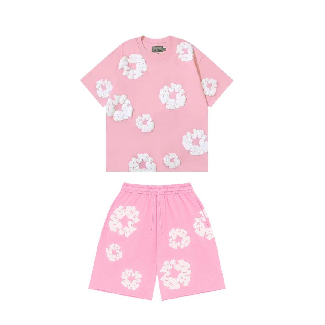 Denim Tears Summer Set Pink Розов Летен Комплект