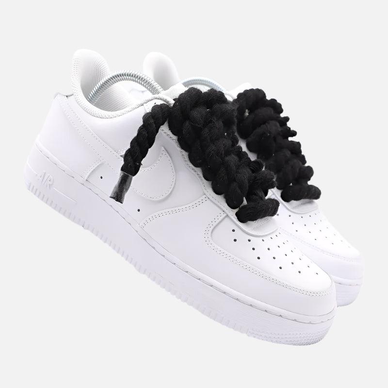 Nike AirForce 1 Black Ropes - LuxuryLineBG