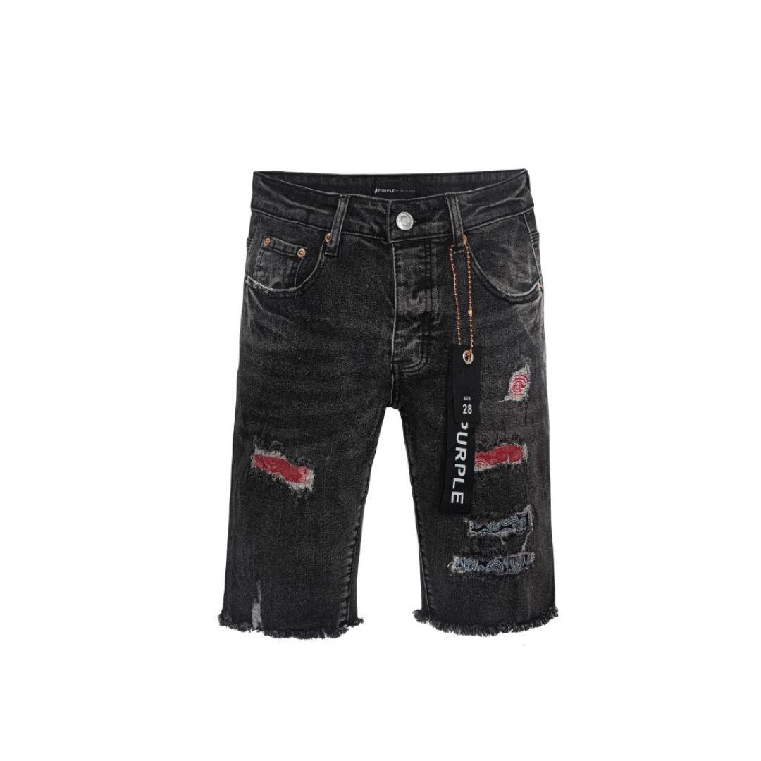 Purple-Brand Jeans Black & Red Short Jeans Къси Дънки