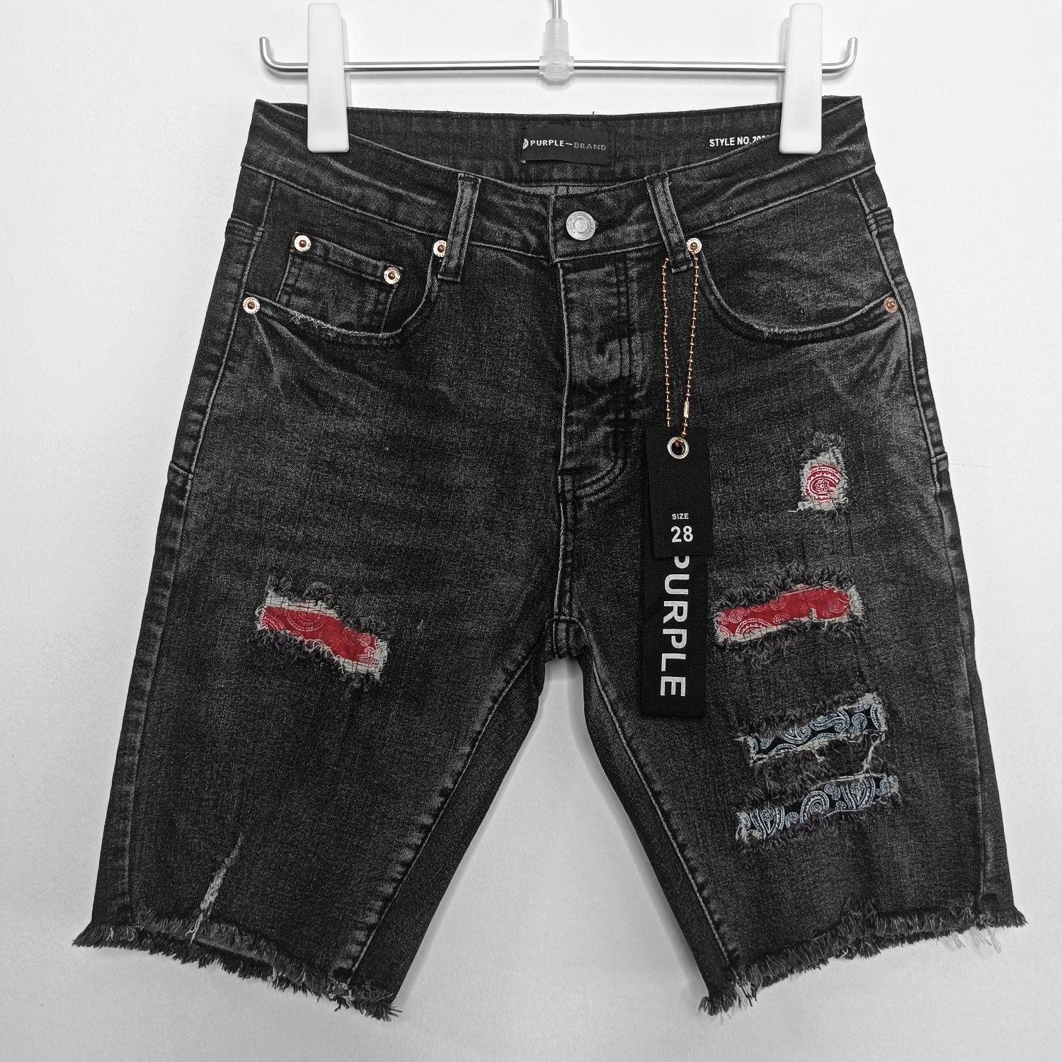 Purple-Brand Jeans Black & Red Short Jeans Къси Дънки