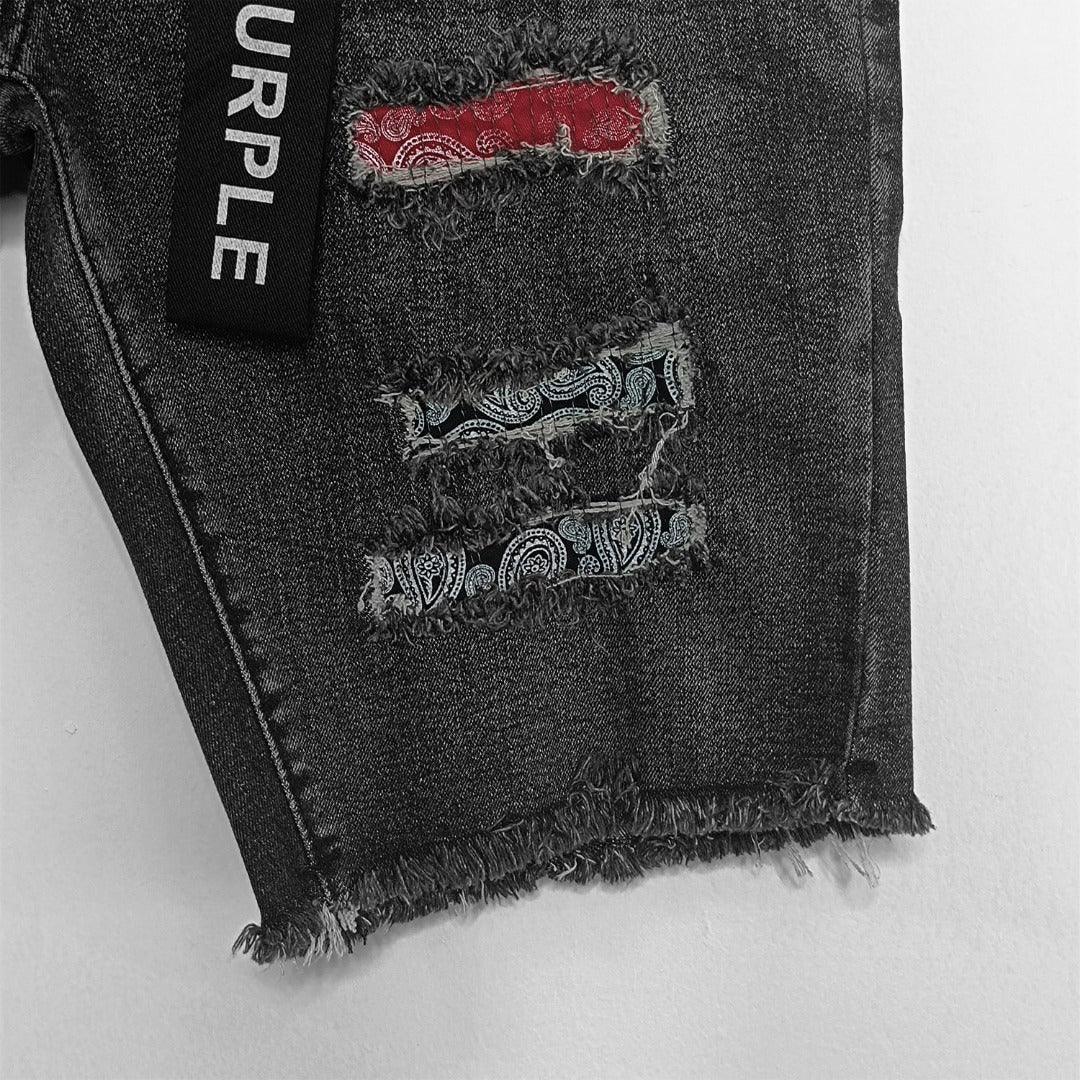 Purple-Brand Jeans Black & Red Short Jeans Къси Дънки