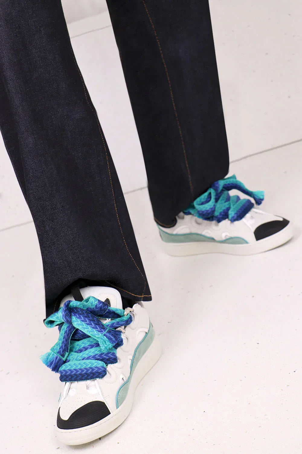 Lanvin White & Green Sneakers